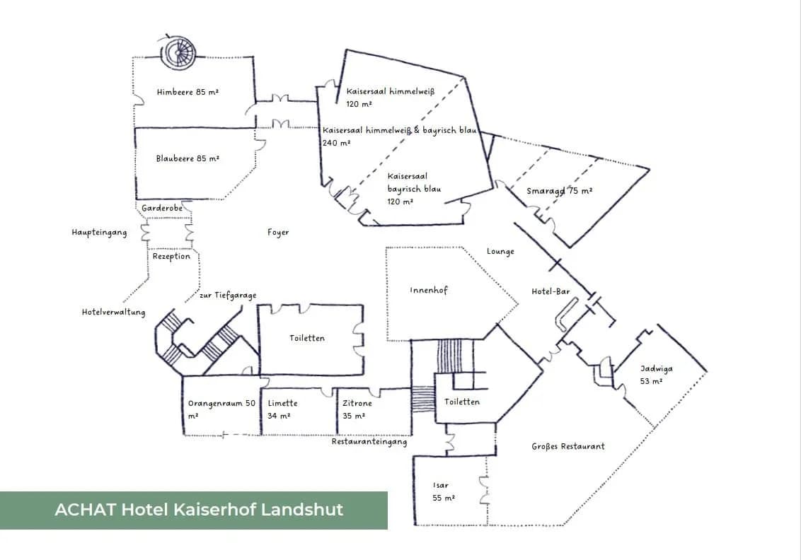 Kaisersaal weiß - ACHAT Hotel Kaiserhof Landshut